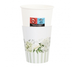 Glāzītes "Baltie ziedi" (8 gab./250 ml)