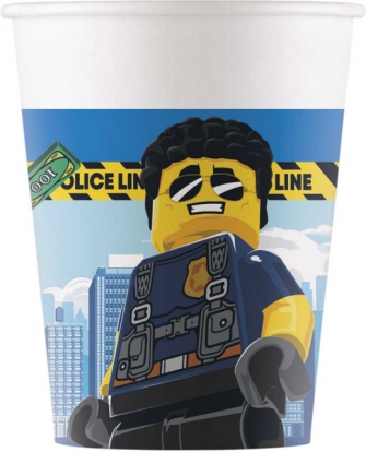 Glāzītes "Lego City" (8 gab./200 ml)