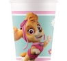 Glāzītes "Paw Patrol", rozā (8 gab./200 ml)