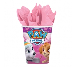 Glāzītes "Paw Patrol", rozā (8 gab./250 ml)