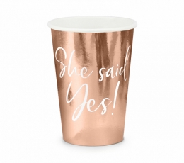 Glāzītes "She said yes!" (6 gab./220 ml)