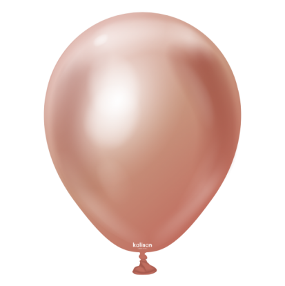 Hromēts balons, spogulis rozā zelts (45 cm/Kalisan)