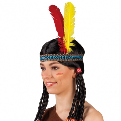 Indiāņu galvas lente ar spalvām