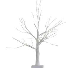 Izgaismota dekorācija "Baltais koks" (40 cm)