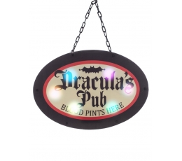 Izgaismota dekorācija "Dracula's Pub" (47x33 cm)