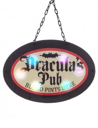 Izgaismota dekorācija "Dracula's Pub" (47x33 cm)