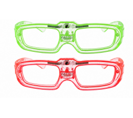 Izgaismotas LED brilles, sarkans/zils