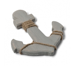 Jūras enkurs, koka (14 x 12 cm)
