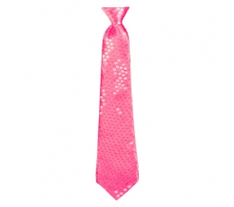 Kaklasaite, rozā ar spīdumiem (40 cm)