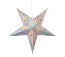Karināma dekorācija-zvaigzne, hologrāfiska (60 cm)