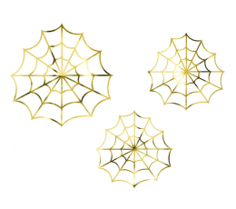 Karināmās dekorācijas  "Zelta zirnekļa tīkli" (3 gab.)