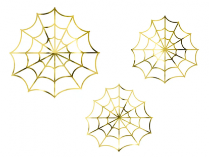 Karināmās dekorācijas  "Zelta zirnekļa tīkli" (3 gab.)