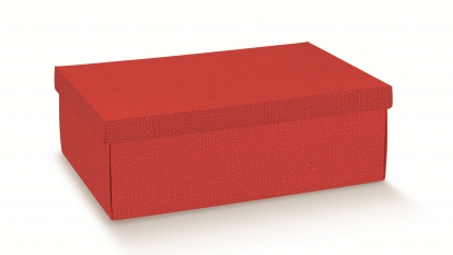 Kastītes ar vāku, sarkana (34X25X12 cm)