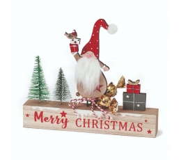 Koka dekors ar konfektēm "Merry Christmas" (20x17 cm/20 gr)