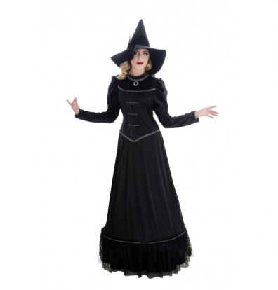 Kostīms "Melnā ragana ar cepuri" (L) 