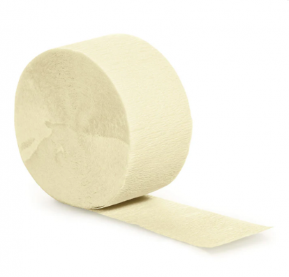 Kreppapīra dekoratīvā lente, šampanieša krāsā (24,6 m)