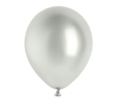 Lateksa balons "Glossy" sudraba (30 cm/PartyDeco)