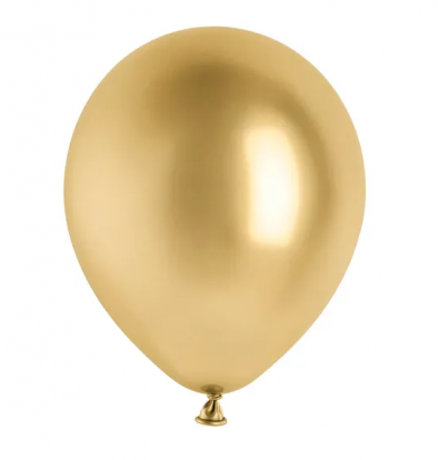 Lateksa balons "Glossy" zelta (30 cm, PartyDeco)