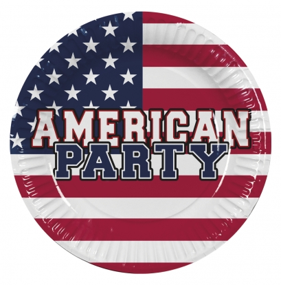 Šķīvīši "American party" (10 gab./23 cm)