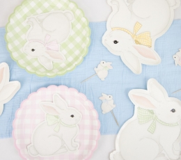 Šķīvji "Pasteļu kvadrātiņi" (8 gab./23 cm) 2