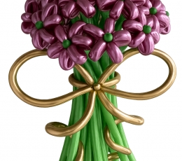 Lielizmēra balonu ziedu pušķis (20 ziedi)