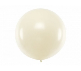 Liels balons, balts perlamutra  (1 m/Party Deco)