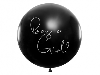 Liels balons "Kas piedzims?", ar ziliem konfeti (1 gab./1 m)