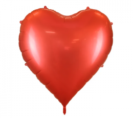 Liels folijas balons "Sarkanā sirds" (136x129 cm)
