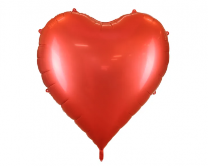 Liels folijas balons "Sarkanā sirds" (136x129 cm)