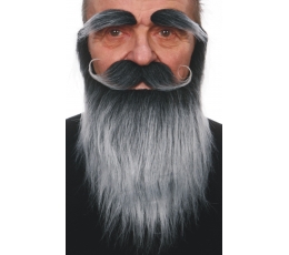 Mākslīgās ūsas un bārda, melnbalta
