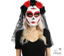 Maska ar plīvuru "Day of the Dead"