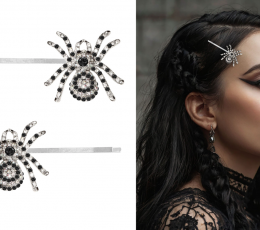 Matu sprādzes "Spīdīgi zirnekļi" (2 gab.)