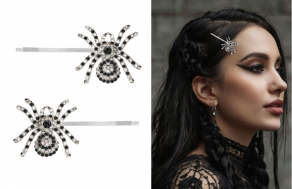 Matu sprādzes "Spīdīgi zirnekļi" (2 gab.)