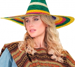 Meksikas sombrero cepure, krāsaina (50 cm) 2