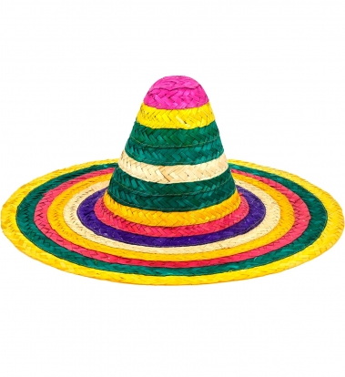Meksikas sombrero cepure, krāsaina (50 cm)