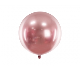 Metalizēts (chrome) balons, rozā zelta krāsā (60 cm)