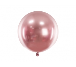 Metalizēts (chrome) balons, rozā zelta krāsā (60 cm)