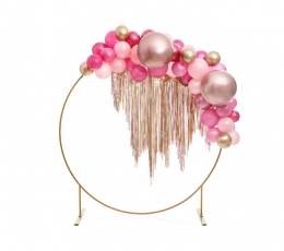 Metalizēts (chrome) balons, rozā zelta krāsā (60 cm) 0