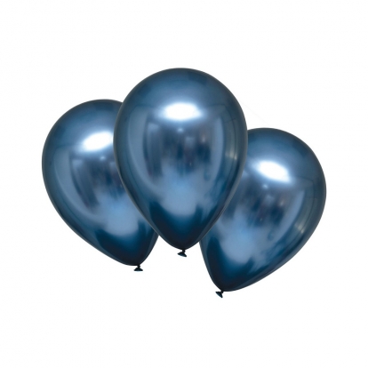 Metalizēts (chrome) balons, debeszils (30 cm)