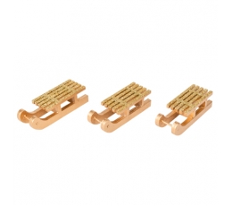 Mini dekorācijas "Zelta ragavas" (3 gab./7,5x2,5 cm)