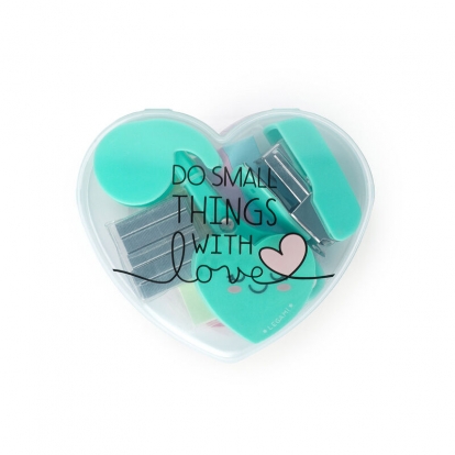 Mini rakstāmpiederumu komplekts "Dari mazas lietas ar mīlestību" (6 gab.)