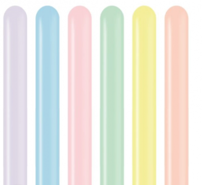 Modelēšanas baloni, krāsains pastelis (100 gab./260M/Kalisan)