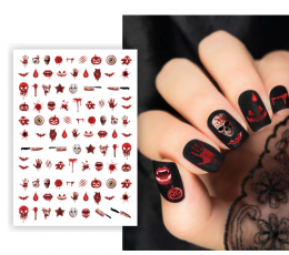 Nagu uzlīmes "Bloody Halloween"