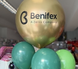 Personalizēta uzlīme uz balona "Benifex"