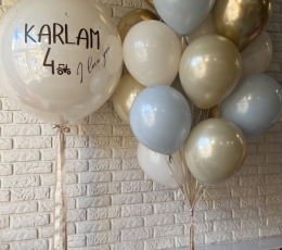   Personalizēta uzlīme uz balona "Karlam 4'' 1