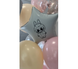 Personalizēta uzlīme uz balona "Labubu''