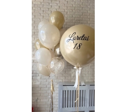 Personalizēta uzlīme uz balona "Loretai 18''