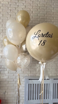 Personalizēta uzlīme uz balona "Loretai 18''