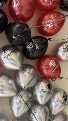 Personalizēta uzlīme uz balona ''MG Get more''