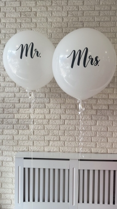 Personalizēta uzlīme uz balona "Mr.&Mrs.''